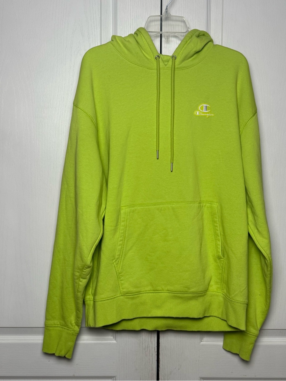 Champion Men’s Lime Green Hoodie Pullover Size Large